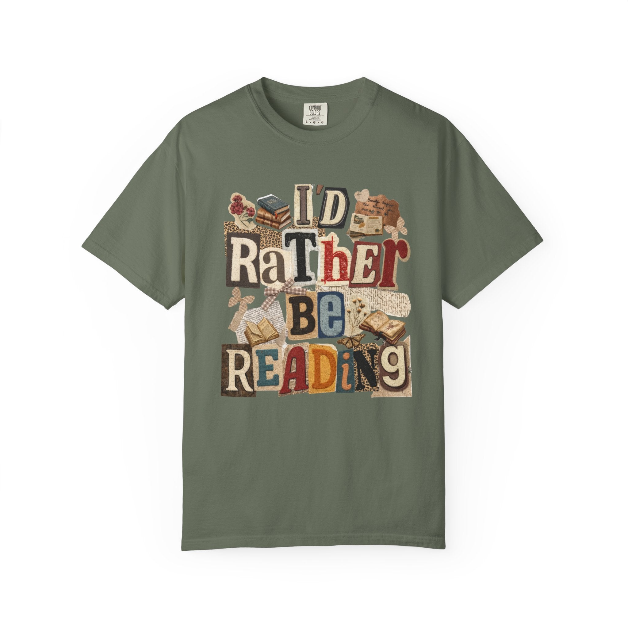 I'd Rather Be Reading Shirt — Vintage Bookshelf Tee